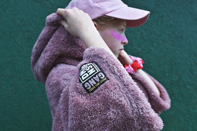 bluza z kapturem damska Poncho Biggy Blueberry
