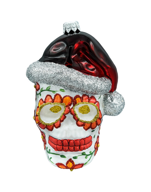 bombki Bombka choinkowa: Czaszka Meksykańska: biała
