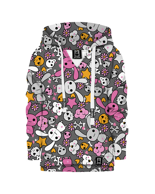 bluzy dla dziewczynki Bluza Dziewczynka DR.CROW Skull Rabbit