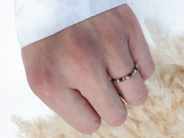 pierścionki elastyczne Pierścionek z hematytu