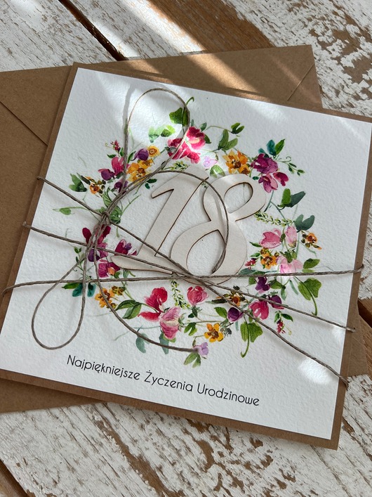 kartki scrapbooking Kartka na 18 urodziny, osiemnastka dla dziewczyny