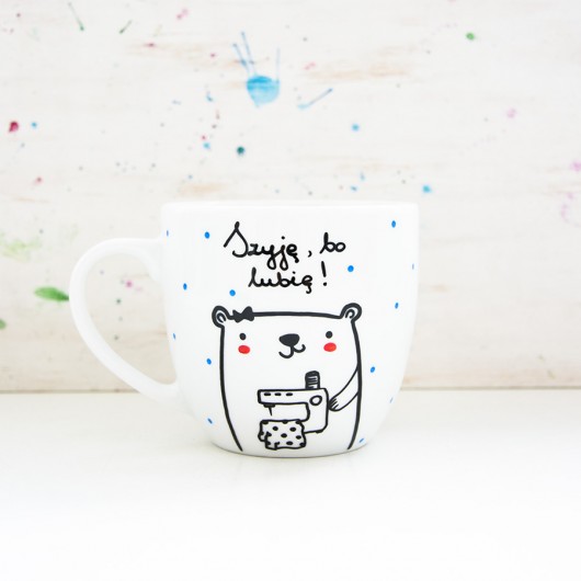 Szyję, bo lubię - kubek porcelanowy XL miamilu