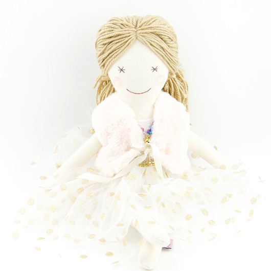 Lalka hand made w falbaniastej tutu przytullale