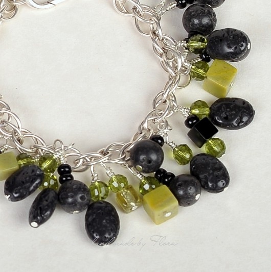 OLIVE AND BLACK bransoletka FloraArt