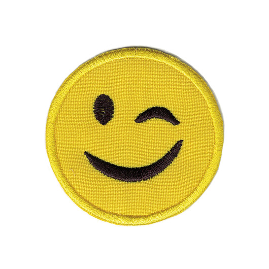 naszywki na ubrania Naszywka termo przylepna Emoji - puszczone oczko