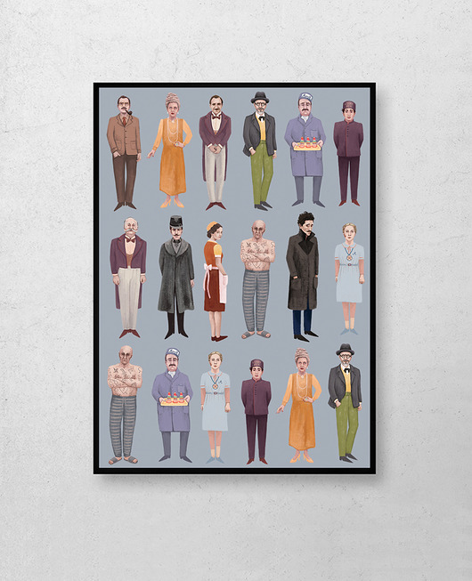 Plakat Grand Budapest Hotel paula dudek