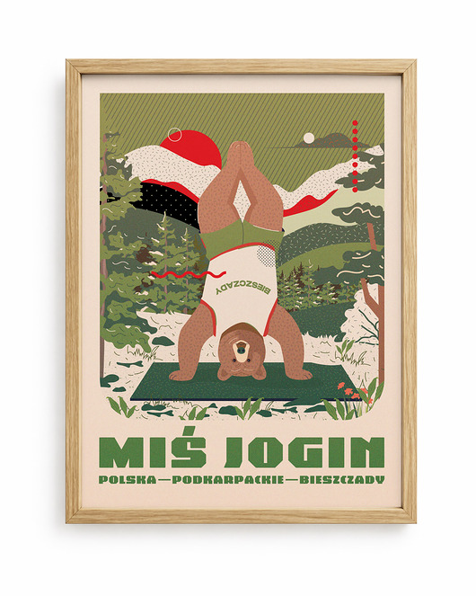 plakaty Plakat Miś jogin