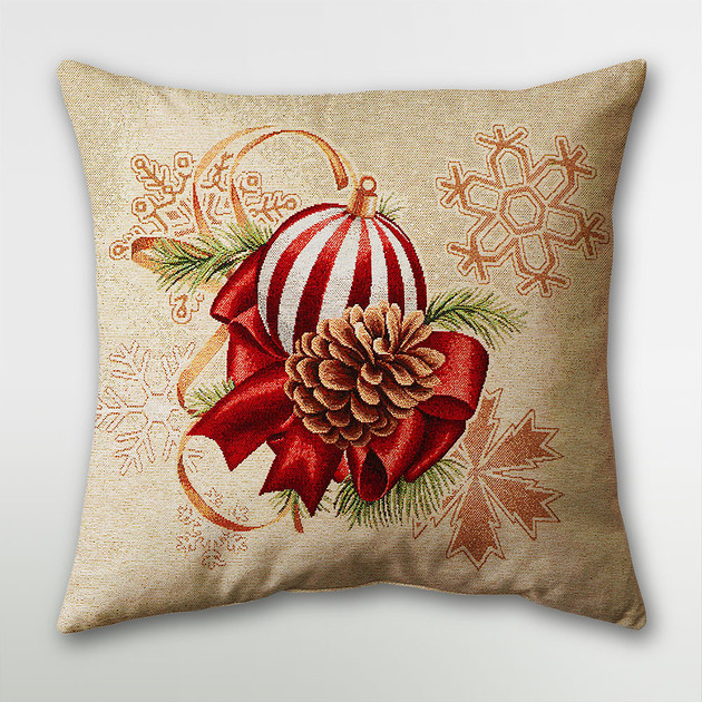 poduszki z grafiką Poduszka ozdobna  Świąteczne bombki