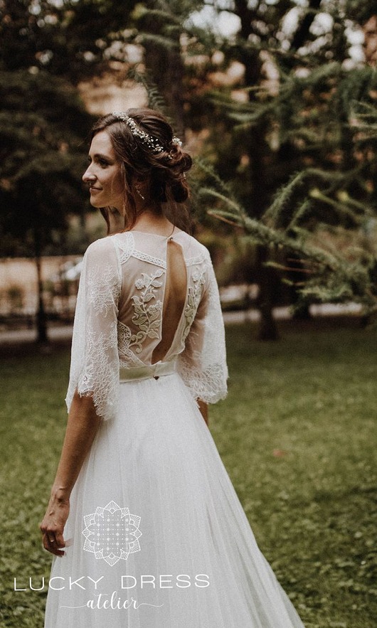 suknie ślubne Tiulowa suknia ślubna boho  // ALICE