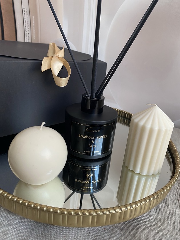 świeczniki i świece Zestaw prezentowy świece ekologiczne sojowe dekoracyjne