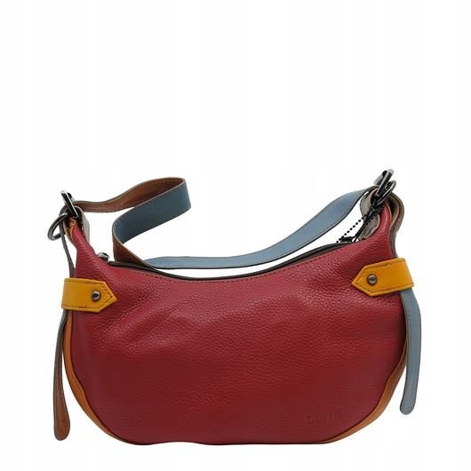 torby na ramię Torebka damska skórzana na ramię modna regulowany pasek zero waste OLIVKA