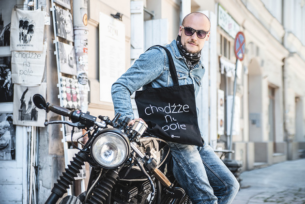 Torba z bawełny organicznej - chodźże na pole Galeria LueLue