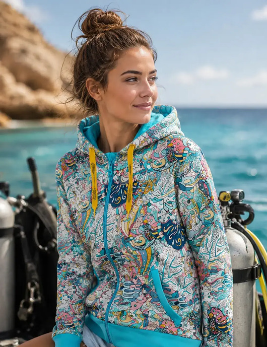 bluza z kapturem damska Bluza rozpinana "Submarine"