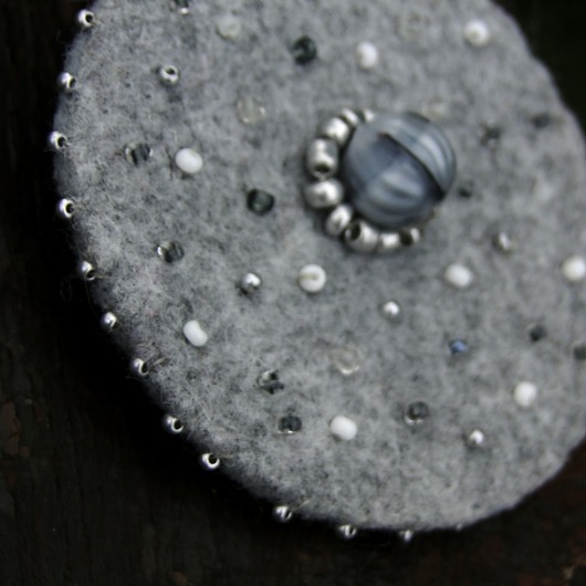 grey ring agat handmade