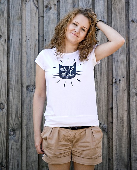 T-shirt MÓJ KOT MYŚLI RUNO