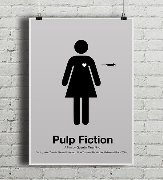 Pulp Fiction - plakat minimalmill