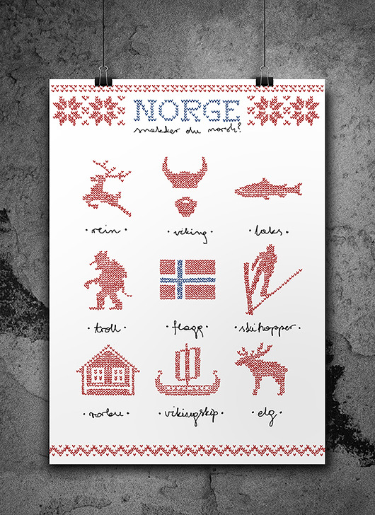 Plakat NORGE bwitched