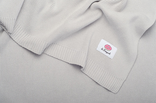 kocyk bawełniany premium cotton szary lepampuch