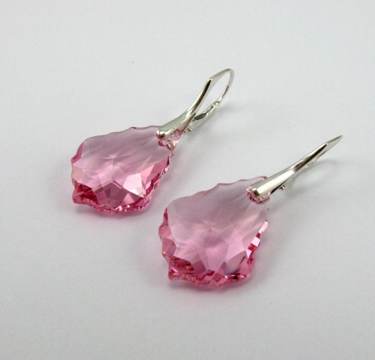kryształ Swarovski Baroque Light Rose  w srebrze PRYZMAT