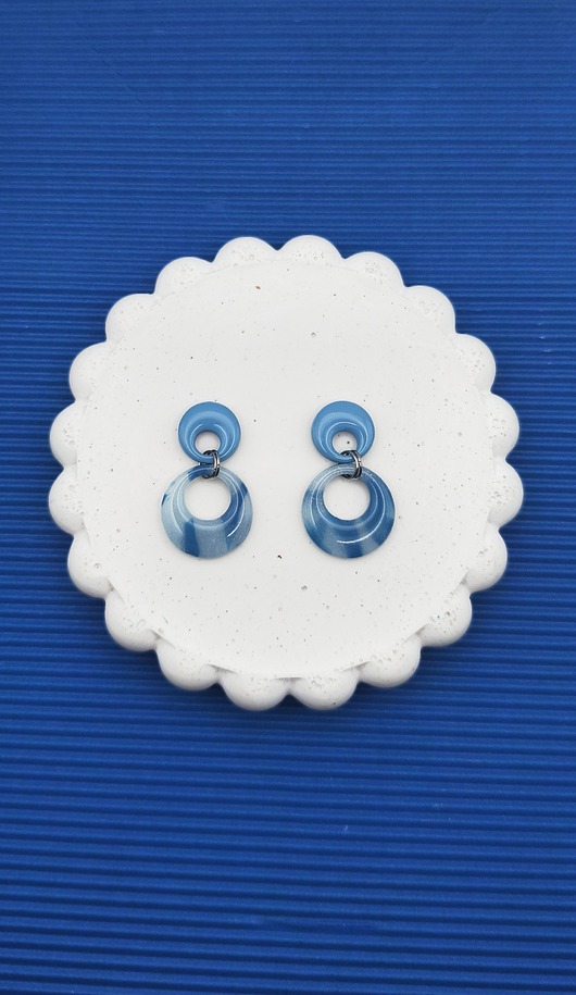 kolczyki z masy plastycznej Kolczyki DOUBLE loop