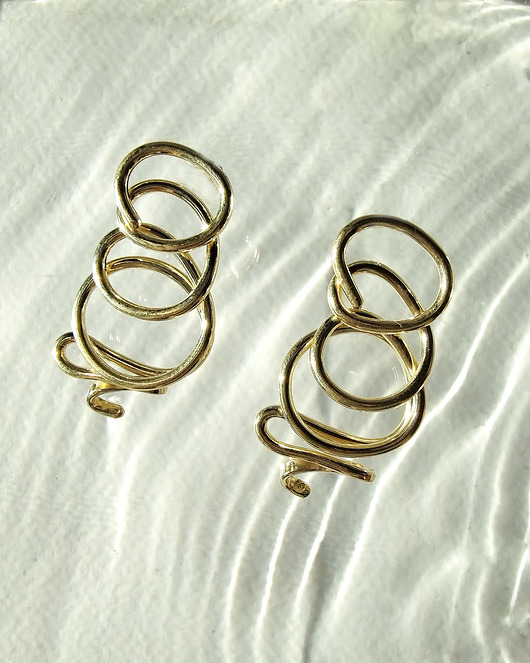 kolczyki pozłacane Kolczyki pozłacane LINIA No. 1.