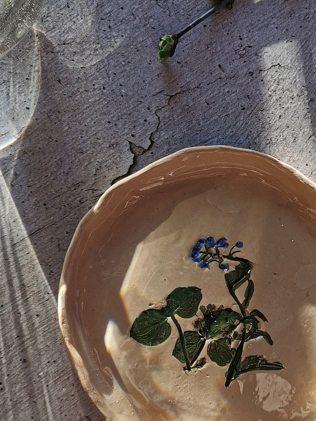patery i talerze Talerzyk ceramiczny Łąka