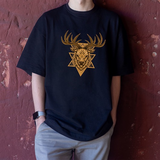 t-shirty męskie Koszulka  z nadrukiem Deer head