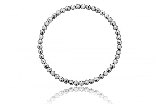 BRANSOLETKA ZE SREBRNYCH FASETOWANYCH HEMATYTÓw Coccola JEWELLERY