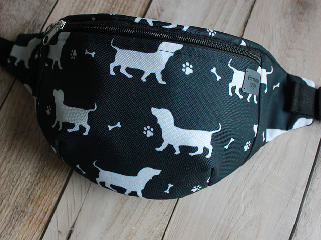 saszetka nerka Nerka jamniki czarno-białe