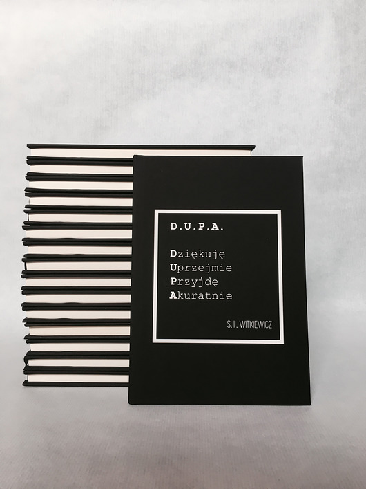 Notatnik z cytatem, Witkacy, "D.U.P.A" Golden Lips