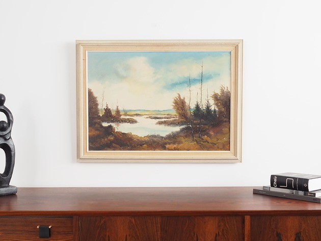 obrazy Obraz Jesienny staw, skandynawski design, lata 70