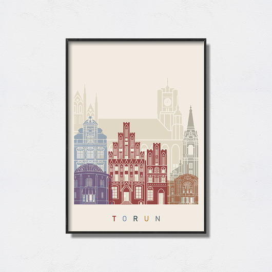Toruń grafika minimalistyczna Pas De LArt
