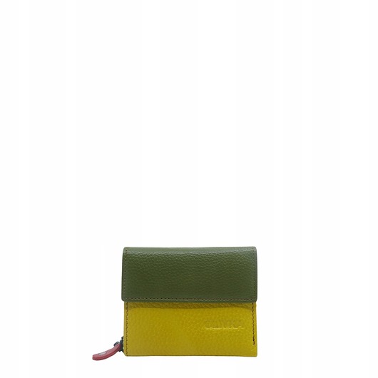 portfele damskie Portfel damski skórzany miejsce na bilon zdjęcie przegródki OLIVKA