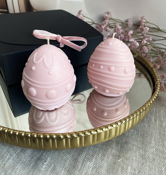 świeczniki i świece Wielkanocny zestaw Świece ekologiczne sojowe jajka wielkanocne