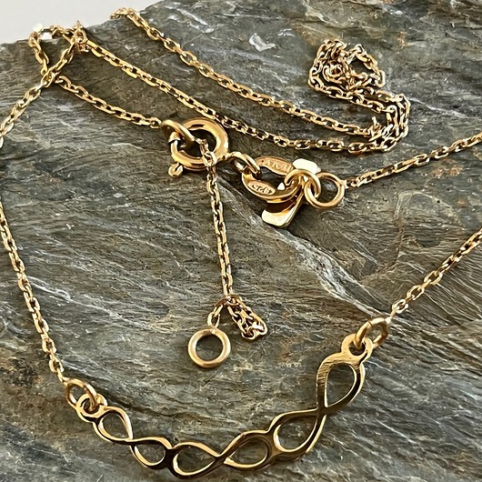 złote naszyjniki Złoty naszyjnik -NIESKOŃCZONOŚĆ   - srebrny 925 pozłacany