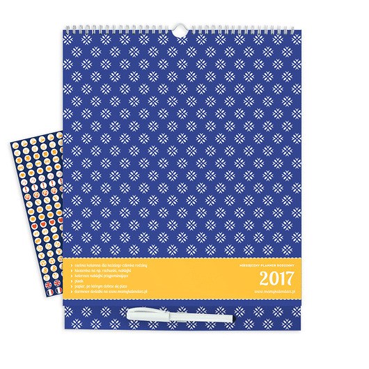 rodzinny planner miesięczny na cały 2017 rok MaMy Kalendarz