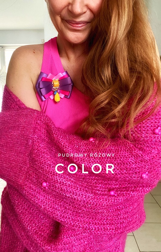 broszki Brosza z Kolekcji COLOR z koralikami i paciorkami.