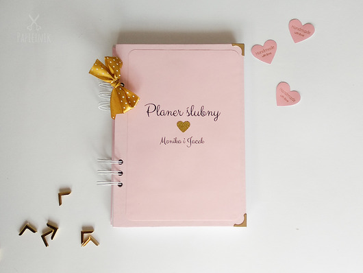 Planer ślubny organizer terminarz planner róż Papiernik