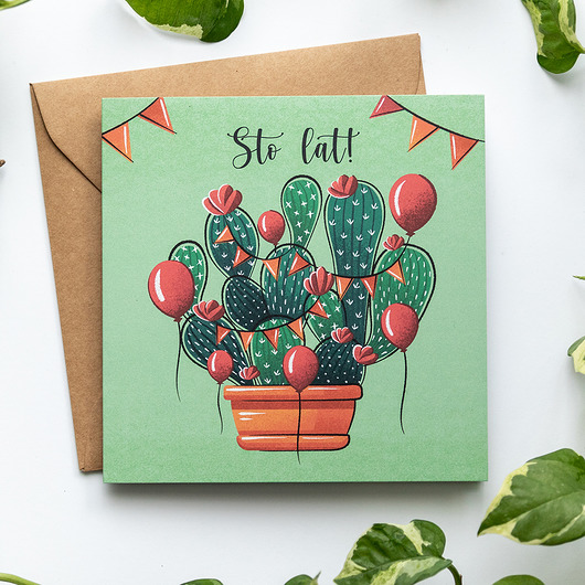 kartki okolicznościowe - wydruki Kartka urodzinowa Sto Lat 02