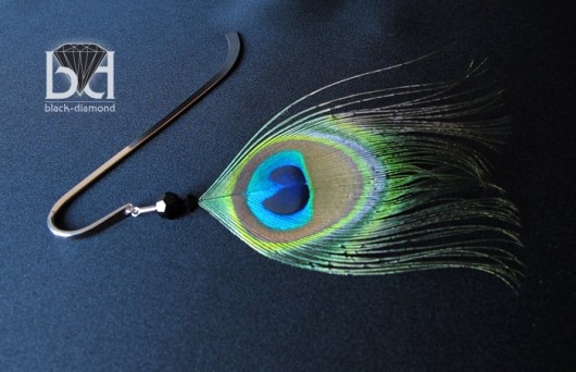 zakładka do książki z pawm piórem Black Diamond
