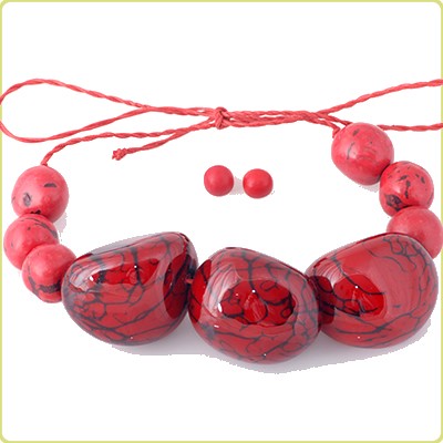 n110 - Komplet Wilmy z orzechów tagua Galeria Macondo