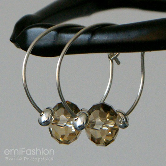 kryształ Swarovski Golden Shadow - koła MAREMI Jewelry