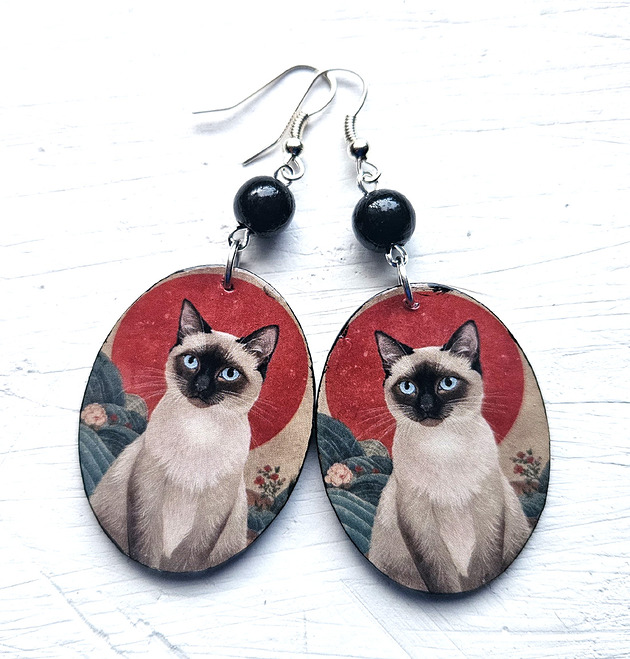 kolczyki - inne Kot orientalnie