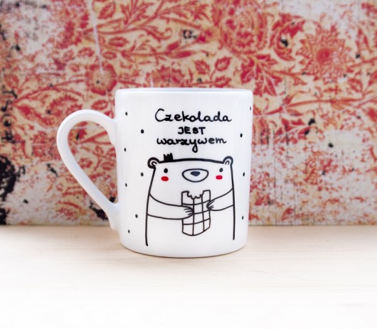 Czekolada jest warzywem - kubek porcelanowy miamilu