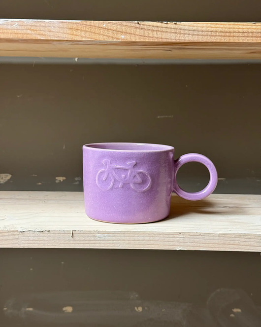 kubki Kubek z Uchem Lawendowy Bike 400 ml  SA