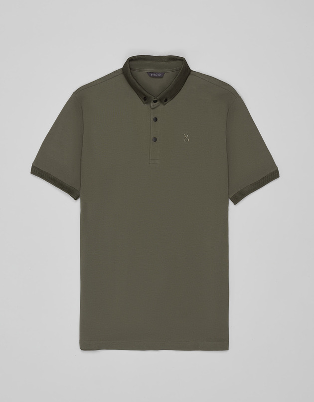 t-shirty męskie Męska koszulka polo matteo ciemnozielony
