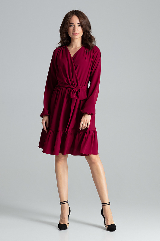 Sukienka L053 Bordo  Lenitif