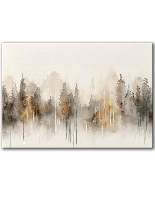 obrazy Obraz na płótnie - 100x70 cm  Las w odcieniach ziemi (1-0668)