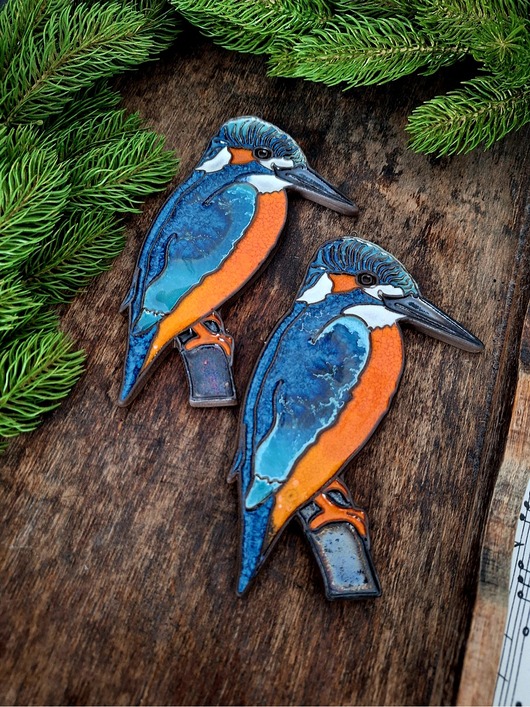 Ozdoby na ścianę Ceramiczny ptak 2 sztuki dekoracja ścienna