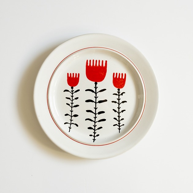 Ozdoby na ścianę Talerz na ścianę - trzy kwiatki